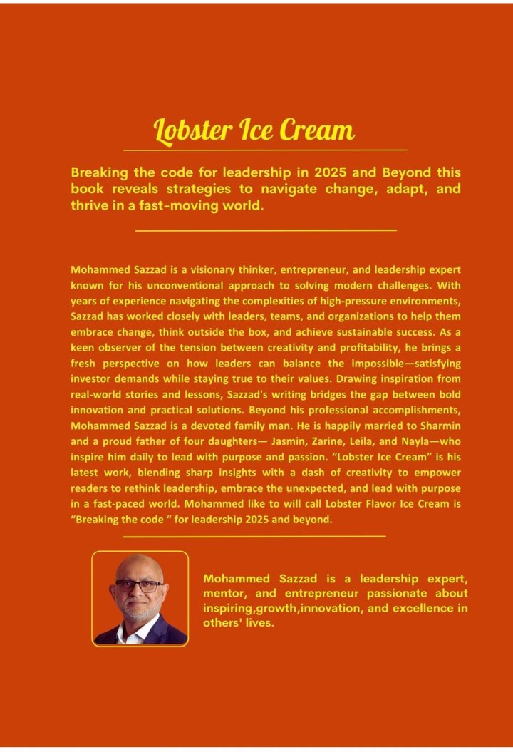 Lobster Ice Cream back cover